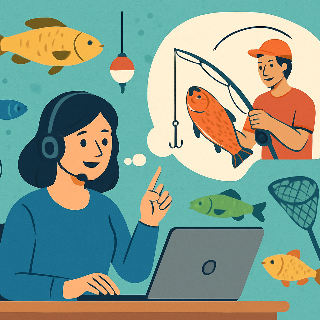 Fishing game support illustration