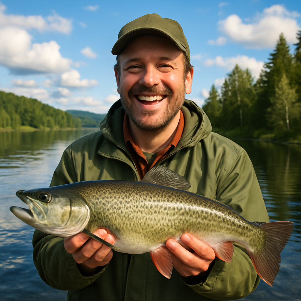 A fisherman with a big catch